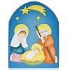 cadre religieux nativite bois colore