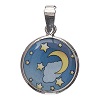 medaille ronde porcelaine et argent