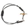 Bracelet corde noire Croix de Amitie argent 800