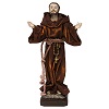 Saint François 20 cm résine et tissu