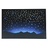 ciel lumineux et montagnes avec leds et fibre optique 40x60 cm