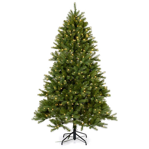 sapin de noel 210 cm bayberry prelit 9 fonctions avec eclairage et bluetooth