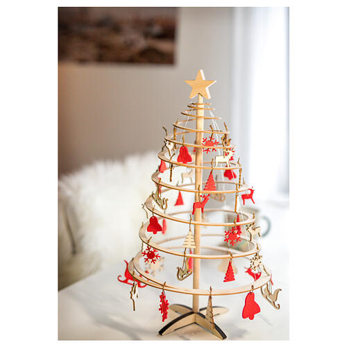 sapin de noel spira mini 42 cm et set de decorations