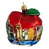 decoration verre souffle pour sapin new york apple