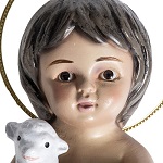 enfant jesus avec agneau en platre 15 cm