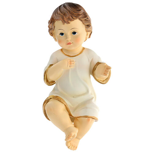 santon enfant jesus tunique 21 cm resine