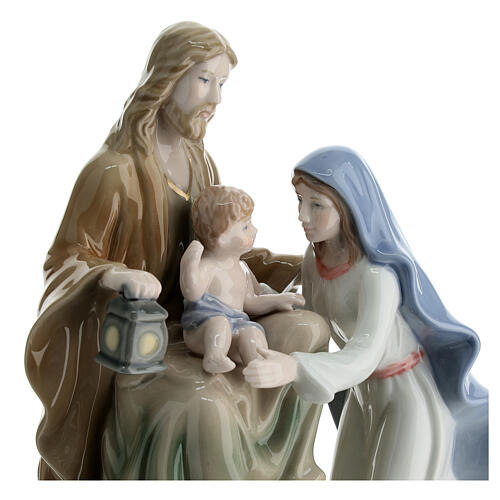 Sainte Famille porcelaine Navel colorée 18 cm