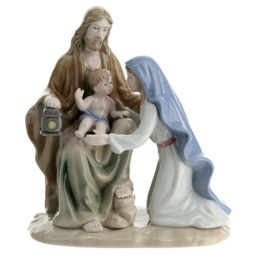 Sainte Famille porcelaine Navel colorée 18 cm