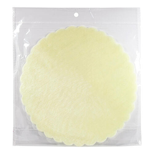 Voile organza rond couleur ivoire 23 cm diamètre pour bonbonnières 50 pcs